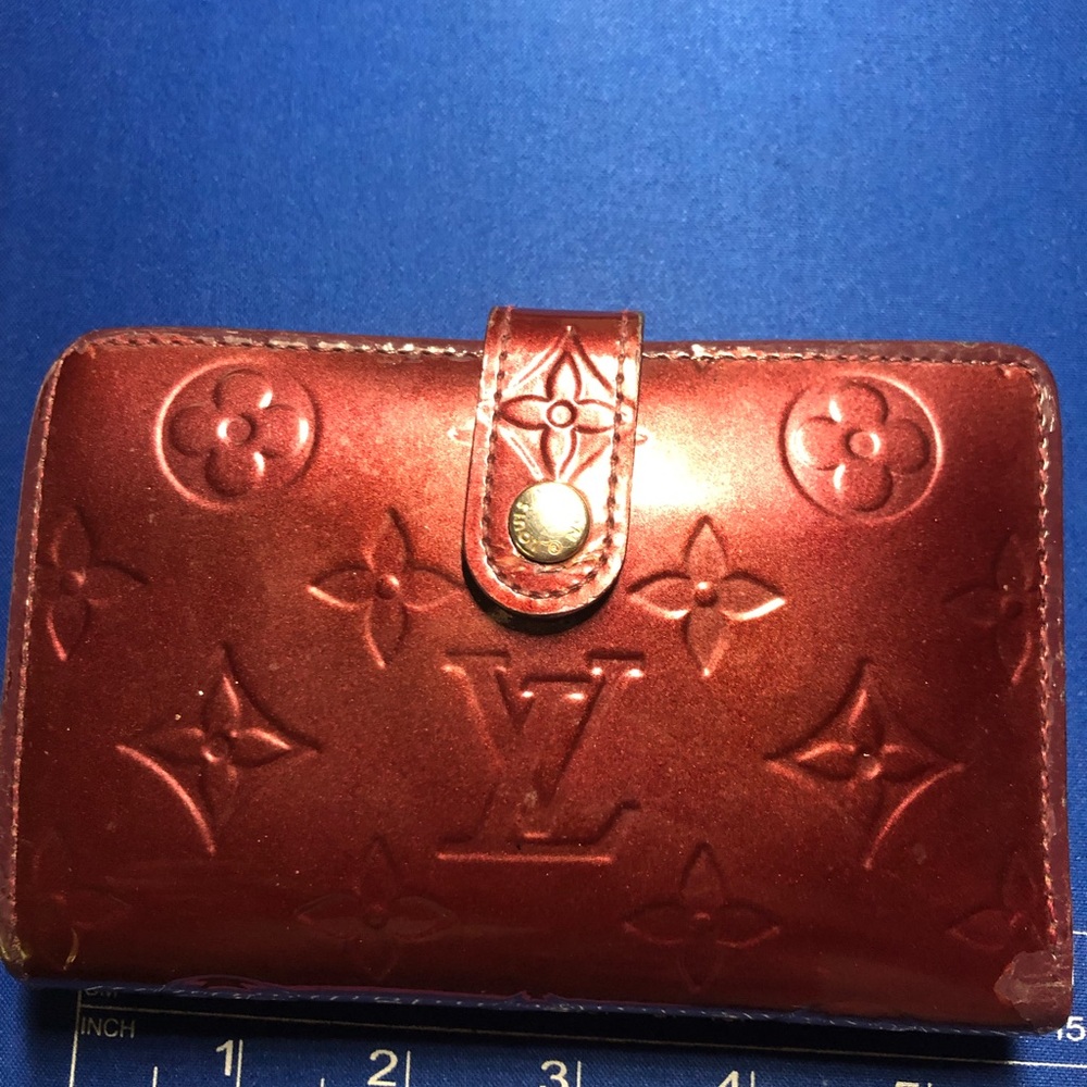 Louis Vuitton purple rouge vernis wallet